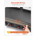 thumbnail image 4 of VEVOR Commercial Panini Grill, 3600W Electric Sandwich Panini Maker, Stainless Steel Double Sandwichs Press Grill with Handle and Temp Control, 19x9 in Flat Enamel Plate for Hamburger Steak Bacon, 4 of 9