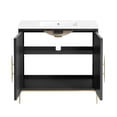 thumbnail image 5 of Modway Awaken 36" Solid Wood and MDF Bathroom Vanity in White/Black, 5 of 7