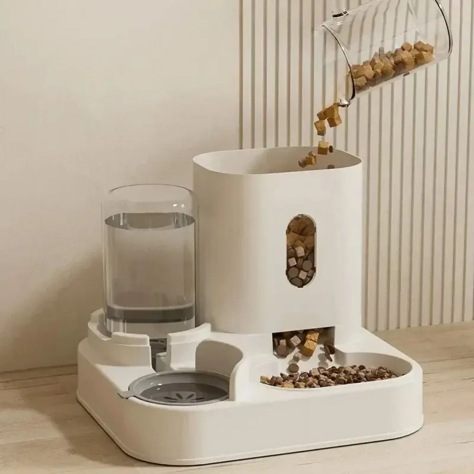 New Automatic Feeder Dog Cat Food Bowl With Water Fountain Large Capacity Pet Food Storage Dispenser Container Puppy Pet Accessories