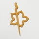 thumbnail image 1 of pstuiky Broche de madera con diseño de imagen adorable, broche para suéter, broche vintage para chal, broche de madera natural, 1 of 3
