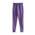 thumbnail image 4 of YDKZYMD Purple Mens Cargo Sweatpants Joggers Fleece Elastic Athletic Sweatpant with Multi Pockets Casual Baggy Pant Drawstring Heavyweight Jogger Pant Wide Straight Leg Hiking Warm Trousers 2XL, 4 of 5