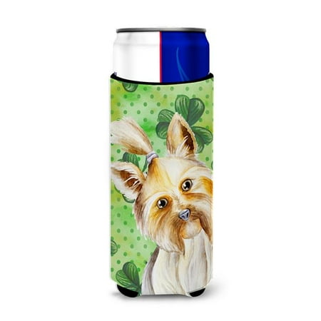 

Yorkie Yorkshier Terrier Shamrocks Michelob Ultra Hugger for Slim Cans