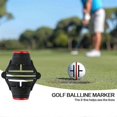 thumbnail image 2 of Golf Ball Marker Stencil with 4 Color Marker Pens, 360/180 Triple Line Golf Ball Markers, Golf Ball Liner Drawing, 2 of 5
