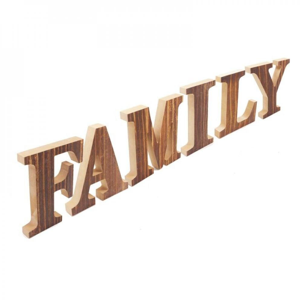 Spree Wood Love Signs Wall Decor, Wooden Blocks Rustic Letters Cutout