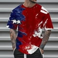 thumbnail image 2 of CFLVAEK Mens 4th of July Tshirts Big and Tall Short Sleeve Summer Tshirt Independence Day Tops Red White and Blue Graphic Tees M, 2 of 6