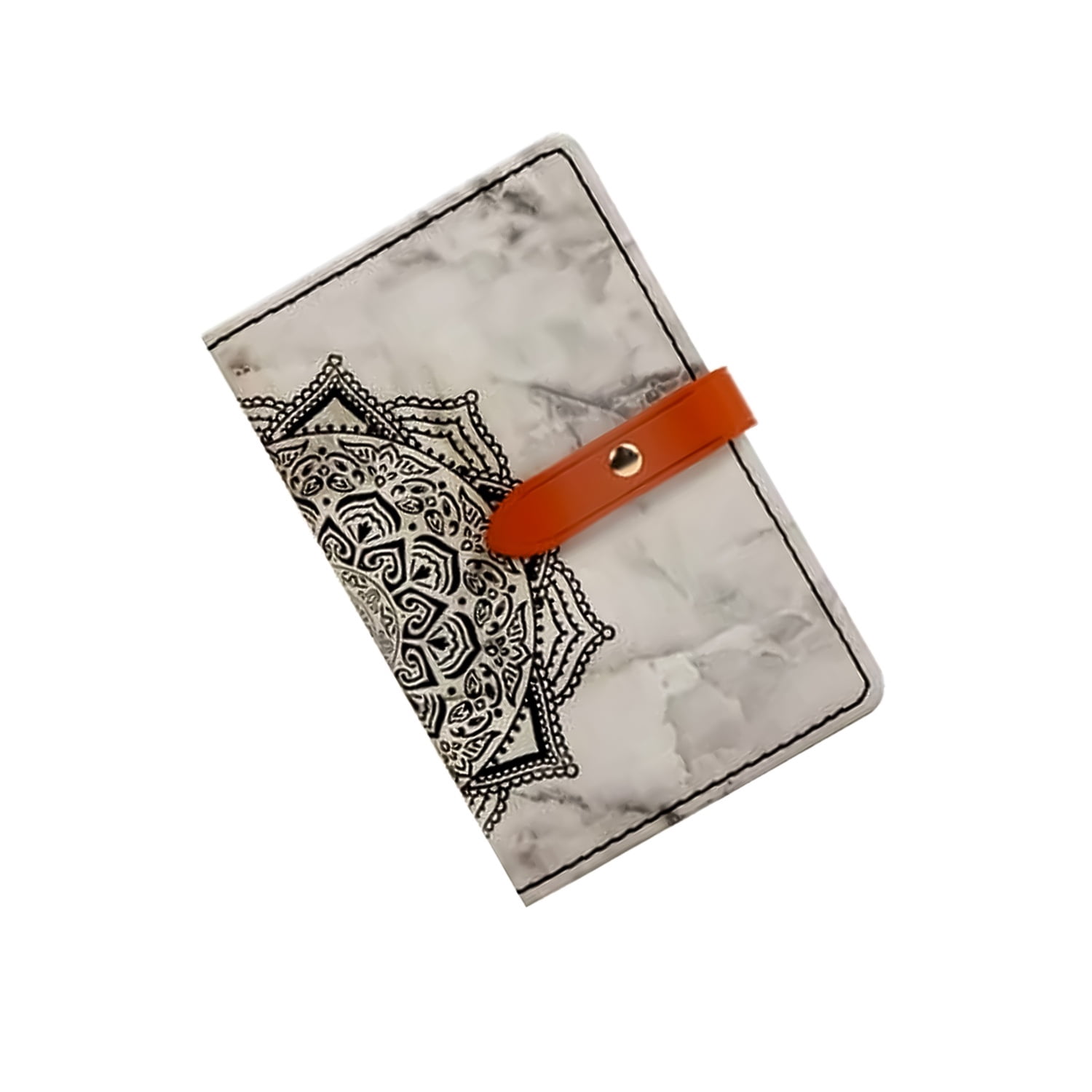Universal Datura Flower Leather Card Holder for Phone Back - Black