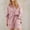Pink, variant on TAGOLD Womens Two Piece Outfits Sets,Fashion Women Solid V-Neck Button Casual 3/4 SLeeve Top+ Short Pant Set