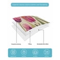 thumbnail image 5 of Pink Red Spring Floral Twin XL Size Down Alternative Comforter, Lightweight Comforter Quilt Bedding Set with Pillow Shams Summer Botanical Tulip Vintage All Seasons Bed Comforter Duvet Insert 68"x98", 5 of 7