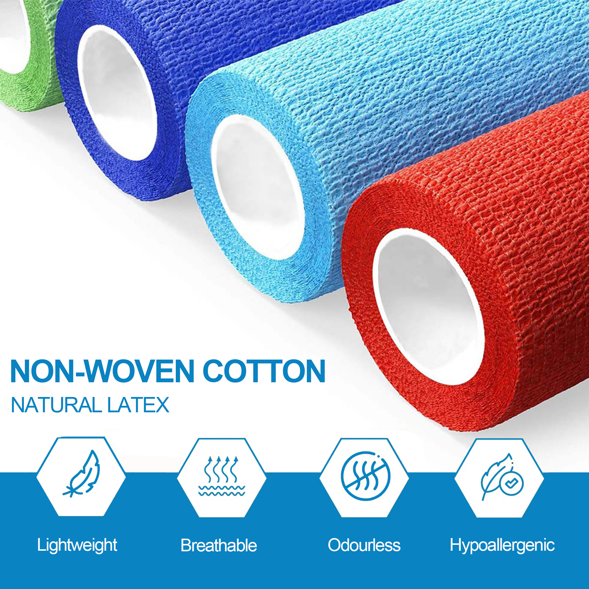 Moonsun Self Adhesive Bandage Wrap 12 Pack 4" x 5 Yards photo 6