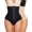 Natural+Black, variant on Womens Tummy Control Thong Underwear High Waisted Shapewear Compression Panties With Adjustable Hooks 2 Pack