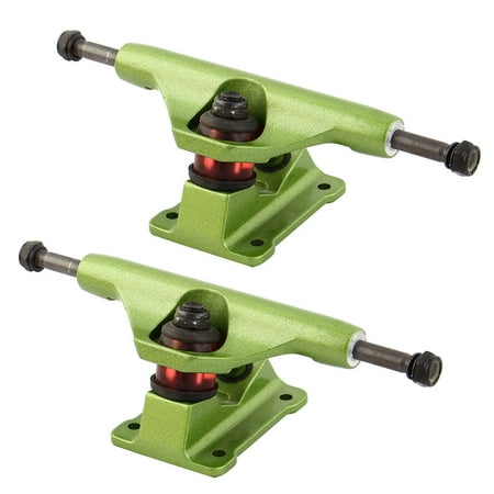 Skateboard Truck Parts - Universal Longboard Part Standard Skateboard Trucks Accessories Green 200mm Length 2 Pcs