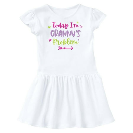 

Inktastic Child Funny Today Im Grannys Problem Gift Toddler Girl Dress