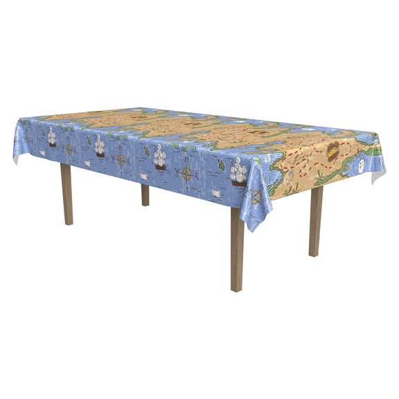 12 Pack Bulk Treasure Map Pirate Party Tablecover