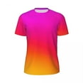 thumbnail image 4 of T Shirt For Men Ombre Print Gym T-Shirt Purple And Yellow Fashion Men Funny Tee Shirt Summer Short S, 4 of 7