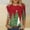 M, variant on Luxalzxs Womens Tops 3/4 Sleeve Shirts Round Neck Loose Casual Blouses Oversized Christmas Print T Shirts Christmas Outfits