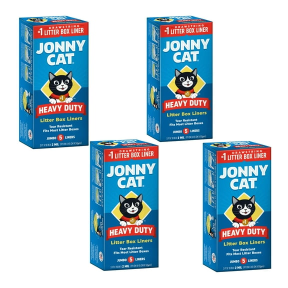 Jonny Cat Litter Box Liners Heavy Duty - Extra Thick, Tear-Resistant - 4 Pack