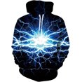 thumbnail image 3 of Sudadera con capucha de gran tamaño para hombre 2024, estampado 3D de lobo animal, moda feroz, divertida, estilo hip hop callejero, informal, 3 of 5