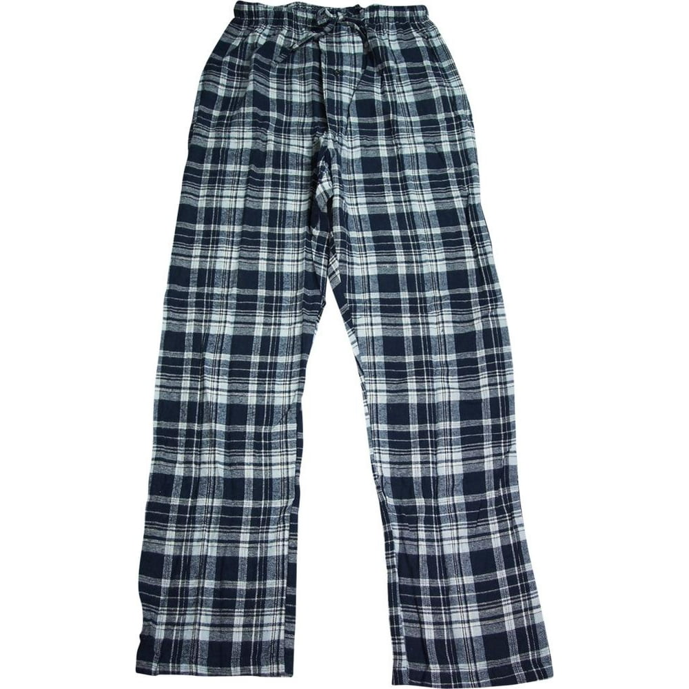 Hanes - Hanes Mens Ultimate Cotton Flannel Sleep Lounge Pajama Plaid ...