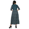 thumbnail image 4 of Moomaya Printed Front Slit A-Line Kurtis For Women Short Sleeve Summer Kurta, 4 of 5