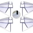 thumbnail image 3 of 4pcs Home For Bottom Shower Door Seal Strip Glass Screen 4 To 6mm Easy Install, 3 of 4