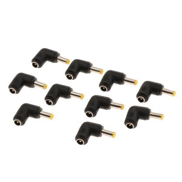 6x10 Piezas ,5x2,5 Mm Macho a 5,5x2,1 Mm Hembra Adaptador de Fuente de Alimentación para Computadora Portátil 6 piezas
