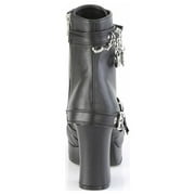 Demonia GOTHIKA-66 Women's 3 3/4 Heel Platform Lace-Up Front Mid-Calf Boots with Spider Web Buckle & Charms