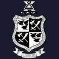 thumbnail image 3 of CafePress - Delta Chi Black And White Coat Of Arms Sweatshirt - Classic Crew Neck Sweatshirt, 3 of 4