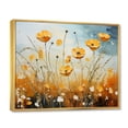 thumbnail image 2 of Designart "Yellow Blue Buttercups Pastel Glow Collage I" Floral Floater Framed Wall Art Living Room, 2 of 7