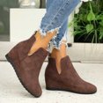 thumbnail image 5 of Sandals for Women Clearance, Xunlbb Women's High Ankle Boots Chunky Heel Round Toe Ankle Boots(Coffee,Size:36), 5 of 9