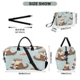 thumbnail image 3 of Travel Duffle Bag Weekender Bags Set with Large Organizer Bag and Cosmetics Pouch for Gym Trip Cute Otters in Various Poses, 3 of 7