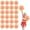 Orange+White, variant on 24 Pcs Cheerleading Pom Poms,13.7inch with Four Finger Payment Cheerleading Handheld Squad Pompoms for Sports Team Cheer Spirit