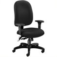 thumbnail image 1 of OFM Core Fabric Office Chair With Lumbar Support, Adjustable Back & Seat Height, 250lb Max Weight With Wheels for Computer/Desk, Black, 1 of 4