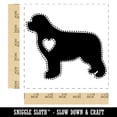 thumbnail image 2 of Newfoundland Dog with Heart Self-Inking Rubber Stamp Ink Stamper - Black Ink - Large 1-1/2 Inch, 2 of 7