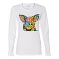 thumbnail image 3 of Dean Russo The Pig Animal Lover Womens Graphic Long Sleeve T-Shirt, White, X-Large, 3 of 6