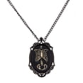 thumbnail image 2 of Collar con Colgante de Jaula Torácica Punk de Negro Retro Vintage con 22 Cadenas Negras Fernando Steampunk collar, 2 of 5