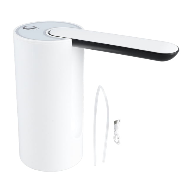 Dispensador de agua plegable, bomba de botella de agua portátil, carga USB, bomba de agua potable eléctrica automática, tacto inteligente, blanco