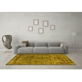 thumbnail image 3 of Ahgly Company Machine Washable Indoor Rectangle Oriental Yellow Industrial Area Rugs, 5' x 7', 3 of 4