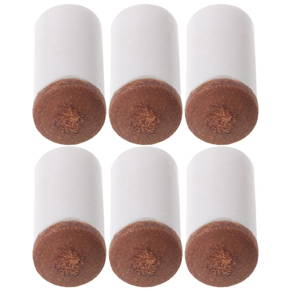 ELAYARD 6Pcs White Pool Cue Tips with Plastic Base Replacement for Billiard Cue Sticks