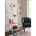 thumbnail image 2 of Linon Archdale Wood Open Back 72" Ladder Bookshelf with 5 Shelves in White, 2 of 7