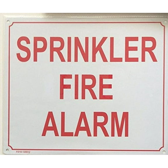 SPRINKLER FIRE ALARM SIGN -( ALUMINIUM 10X12)
