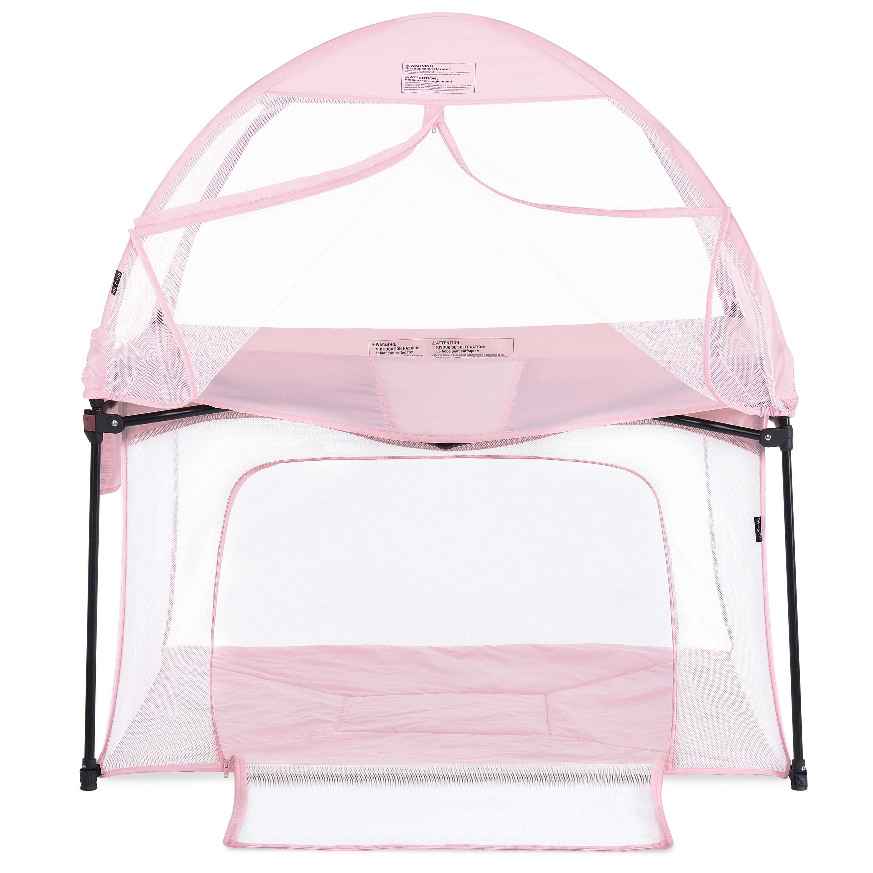 Dream On Me Ziggy Square Playpen with Canopy, Pink