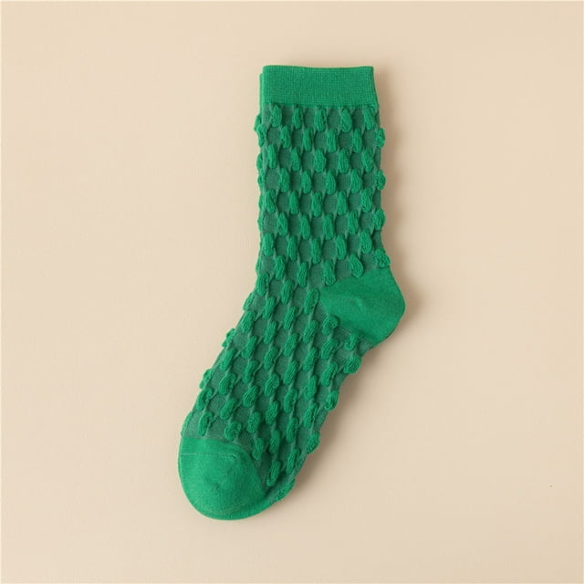 Under $5 Socks Green Womens Socks Candy Colors Socks Colorful Lightweight Cotton Athletic Socks