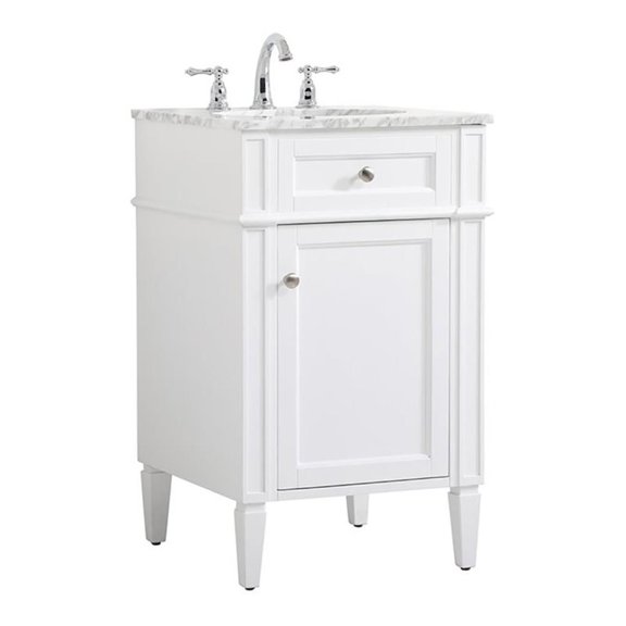 21 inch single bathroom vanity in white