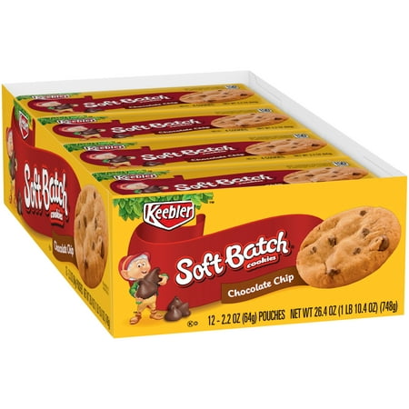 (2 Pack) Keebler Soft Batch Cookie - Chocolate Chip - 2.20 oz - 12 / (Best Ever Oatmeal Chocolate Chip Cookies)