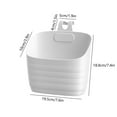 thumbnail image 2 of Wall Mounted Storage Basket - Multi-Layer Plastic Storage Organizer for Bathroom & Kitchen, Space-Saving Hanging Basket with Detachable Hook, Beige, 22.8x19.5x10cm, 2 of 6