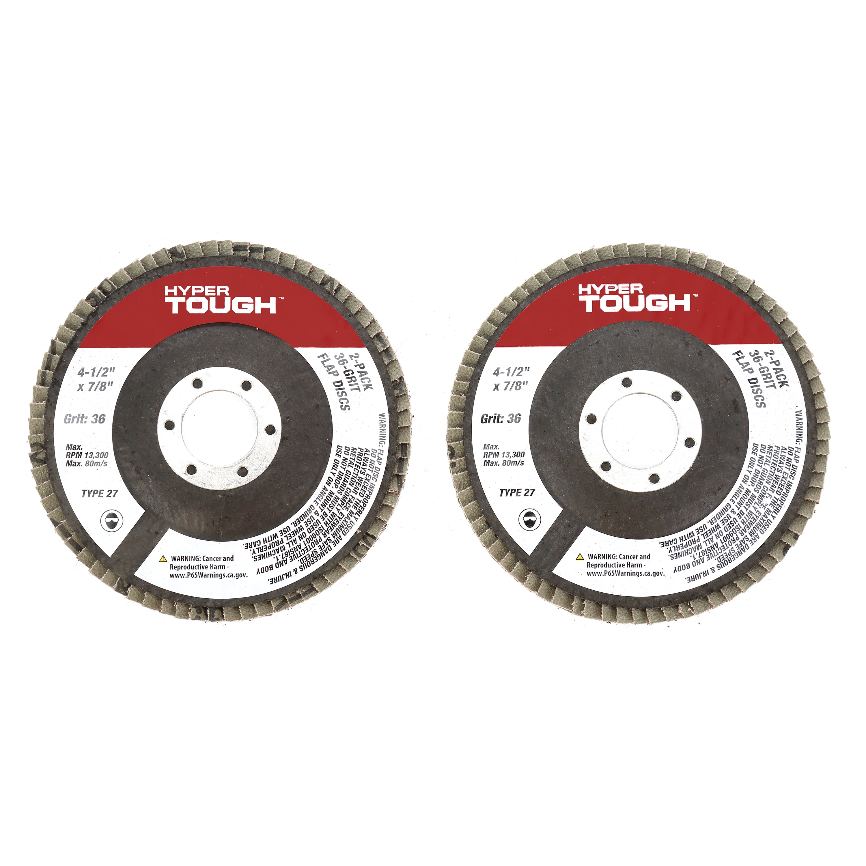 50-Pack 4.5 Inch Flap Discs - 36 Grit Zirconia, T29 Conical, 7/8 Arbor For Grinding Steel & Stainless 3 thumbnail image
