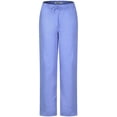 thumbnail image 3 of Minty Mint, Women's, Solid Medical Scrub Set Mock Wrap Top and Cargo Pants, Ceil Blue, XL, 3 of 6