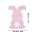thumbnail image 3 of Darzheoy Easter Bunny Shaped Floor Mat, Faux Wool Decorative Rug for Bedroom Porch Hallway, Easter Party Decor, Home Decor Mat for Dorm Living Room (24*35 Inch), 3 of 7