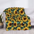 thumbnail image 4 of Throw Blanket for Couch, vintage Sunflowers Aesthetic cute Super Soft Fuzzy Comfy Warm Throw Blanket, Cuteness Lightweight Cozy Plush Flannel Blanket & Throws for Sofa and Bed All Season, 4 of 5