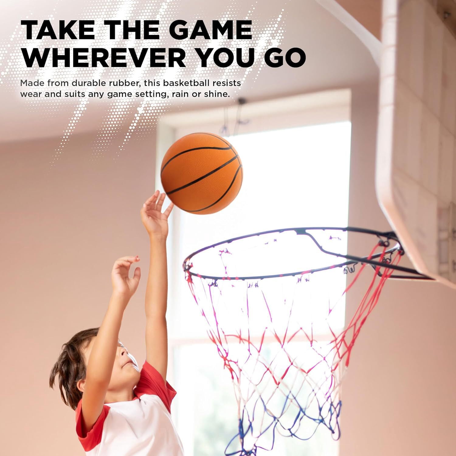 (6 pack) Lifeworks Size 3 Mini Rubber Basketball, Indoor & Outdoor Use, Sold Deflated (Pump Not Included)